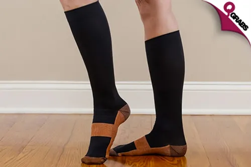 For QR39 Increase Circulation with Copper-Infused Compression Socks! (QR75 Value)